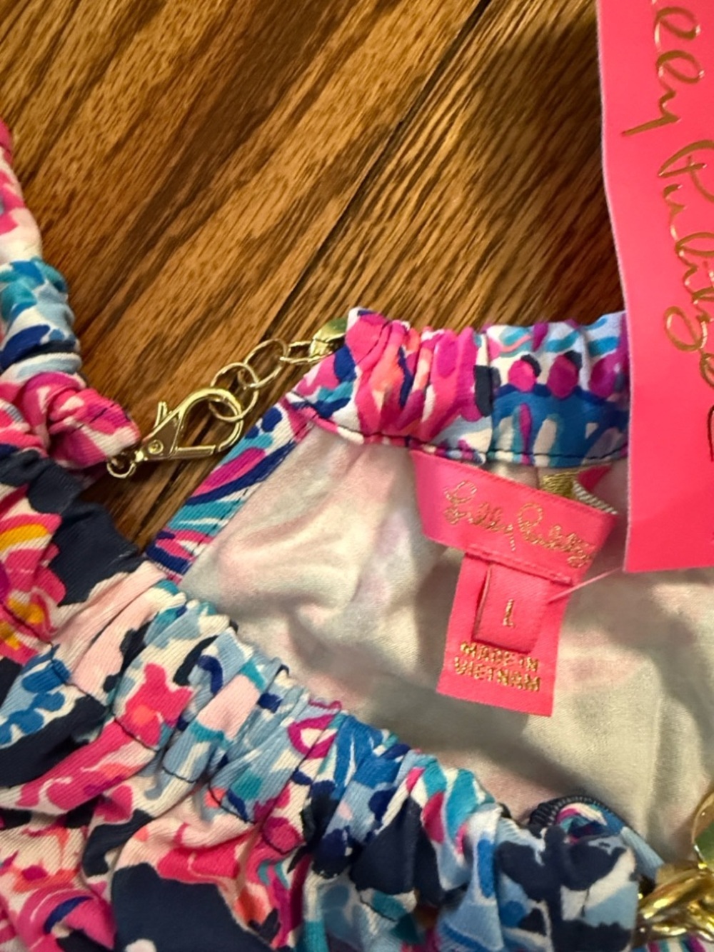 LILLY PULITZER Bingham Midi Dress High Tide In Turtle Amazement large NWT - Picture 6 of 8